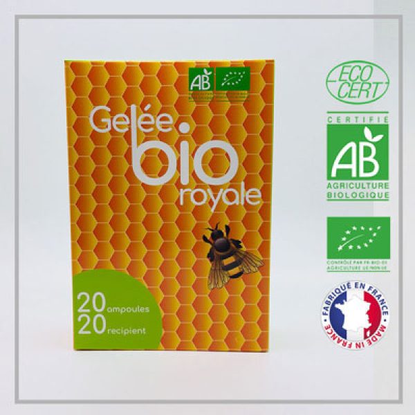 Gelée royale bio fraiche pure - 40 unidoses - Nutrisensis